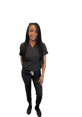 Black uniform scrub set